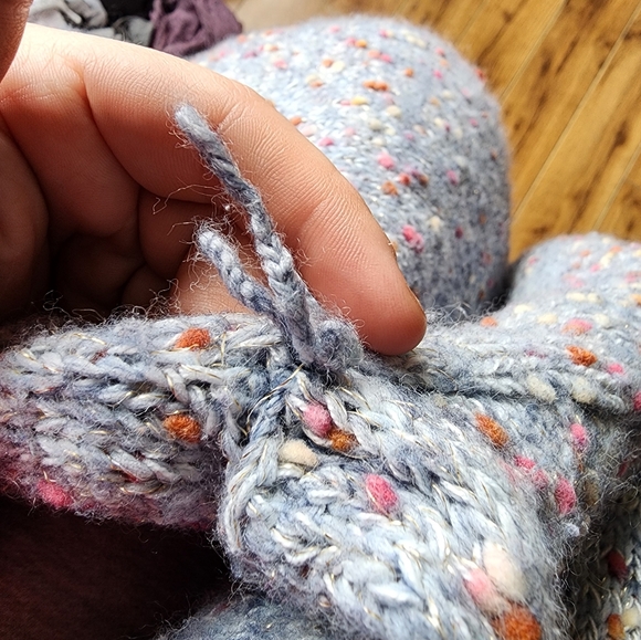 Lauren Conrad Turtleneck Cropped Knit Pom Pom Sweater - Picture 6 of 8